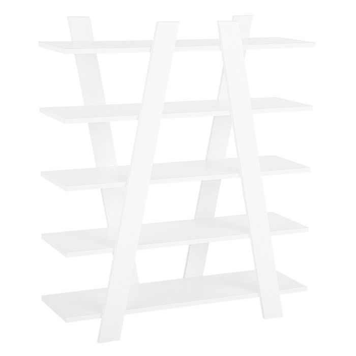 5 Tier Bookcase White ESCALANTE