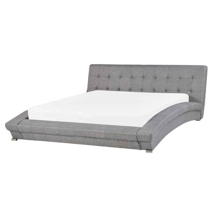 Fabric EU King Size Bed Grey LILLE