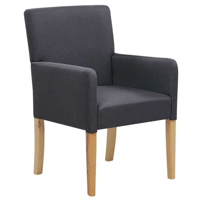 Fabric Dining Chair Grey ROCKEFELLER