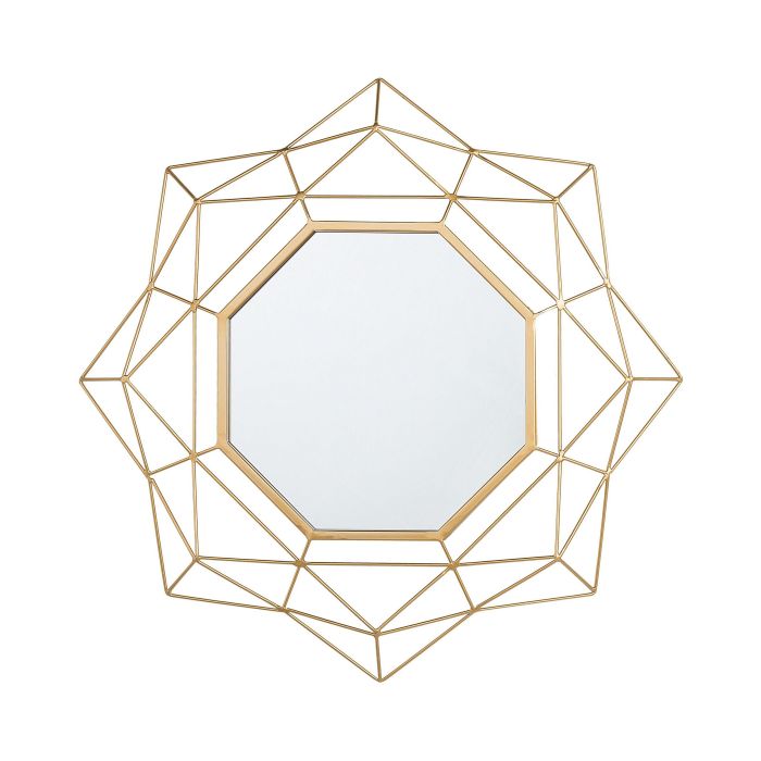 Metal Wall Mirror Gold 60cm