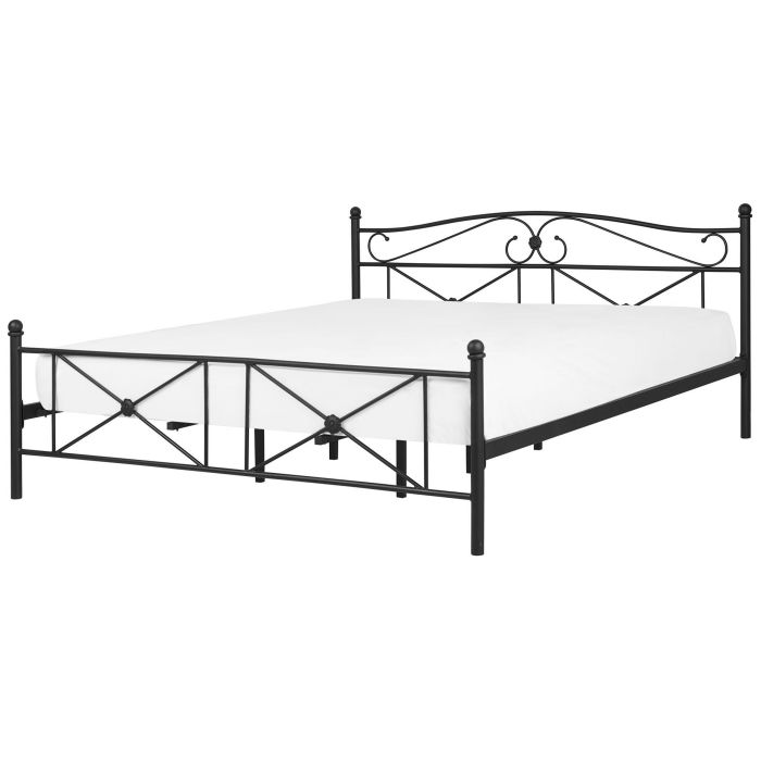 Metal EU Super King Size Bed Black RODEZ