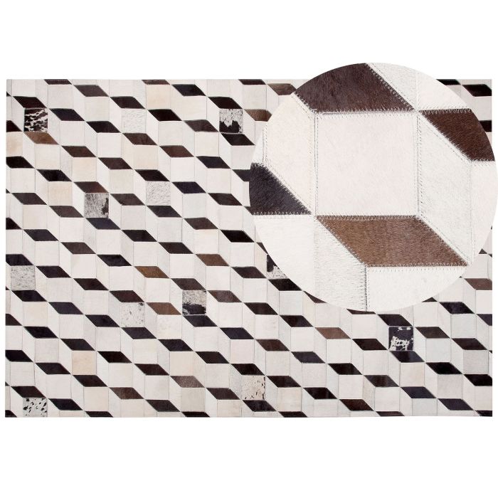 Cowhide Area Rug 160x230cm Cream