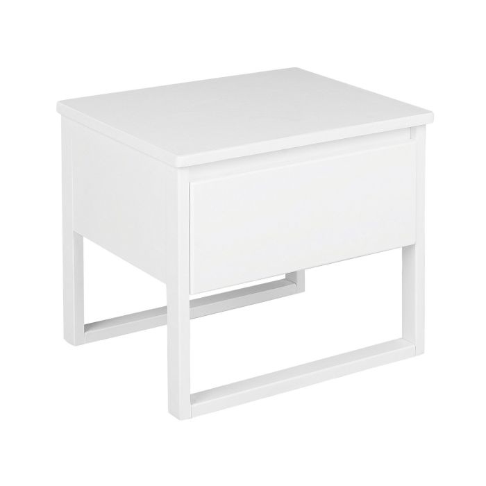 1 Drawer Bedside Table White - Guoxi