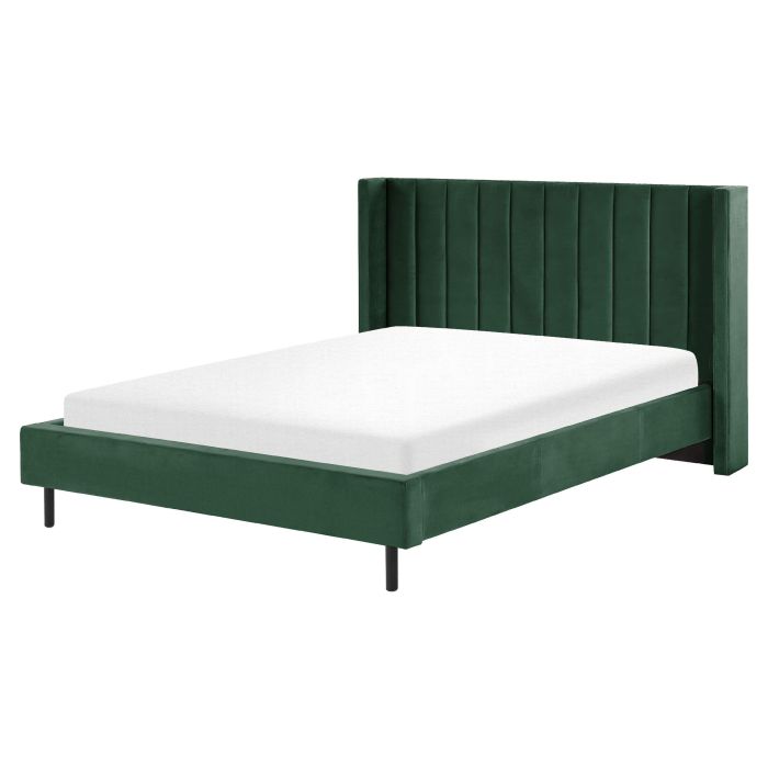 Velvet EU King Size Bed Green VILLETTE