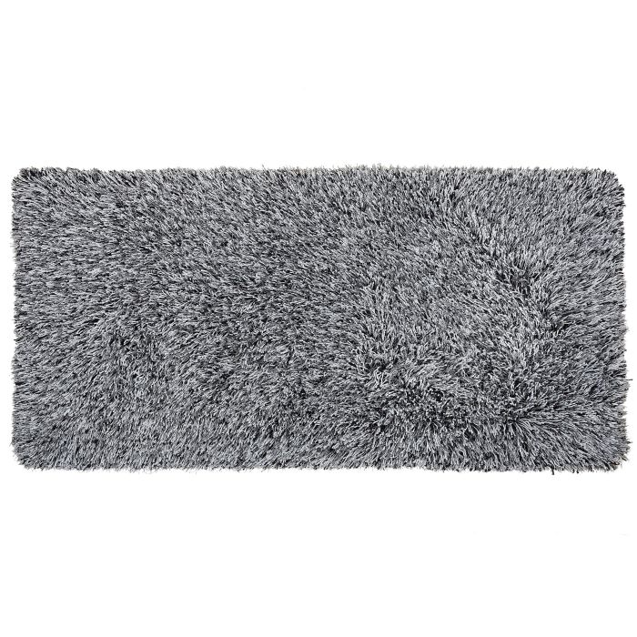 Shaggy Area Rug 80x150cm Black and White