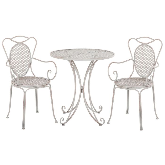 Metal Garden Bistro Set Grey CILENTO