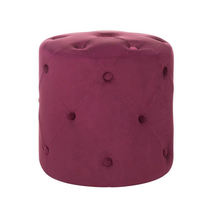 Velvet Pouffe Burgundy COROLLA
