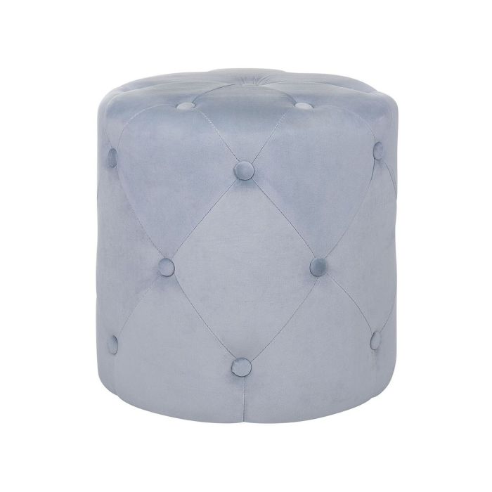 Velvet Pouffe Light Grey COROLLA