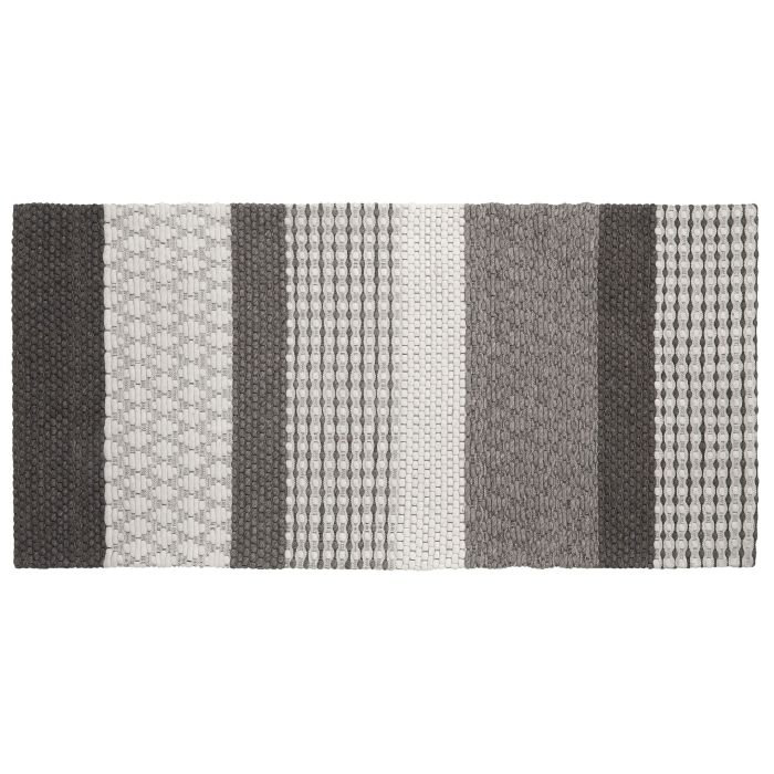 Wool Area Rug 80x150cm Grey