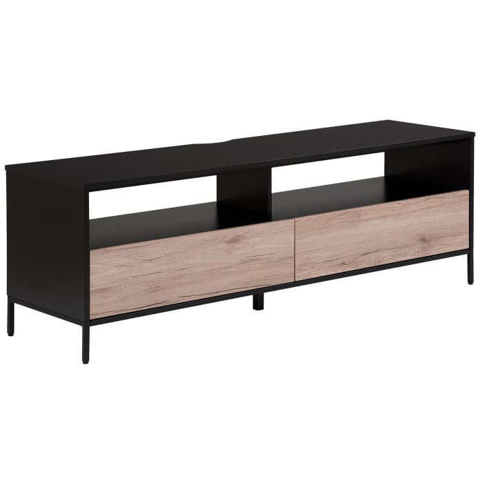 TV Stand Light Wood with Black SYDNEY