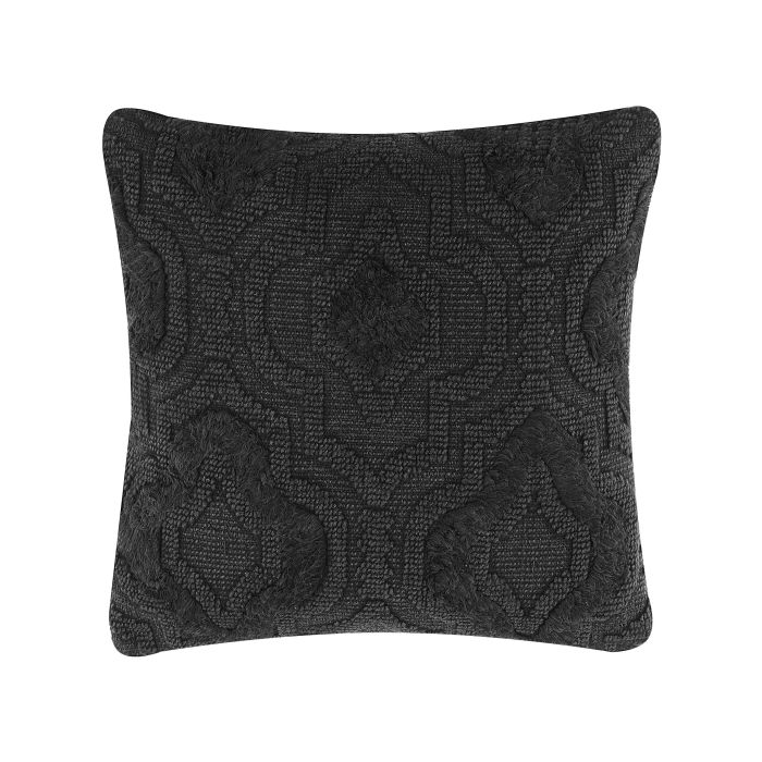 Cotton Embossed Cushion 45x45cm Grey