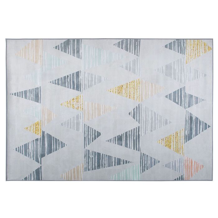 Area Rug 160x230cm Grey and Yellow