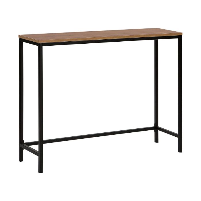 Console Table Dark Wood with Black TULIA