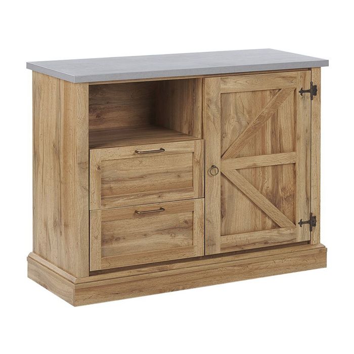 2 Drawer Sideboard Light Wood TORONTO