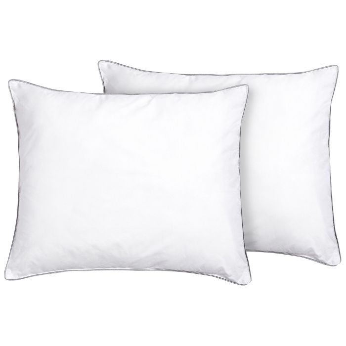 Set of 2 Microfibre Bed Low Profile Pillows 50 x 60 cm PELISTER