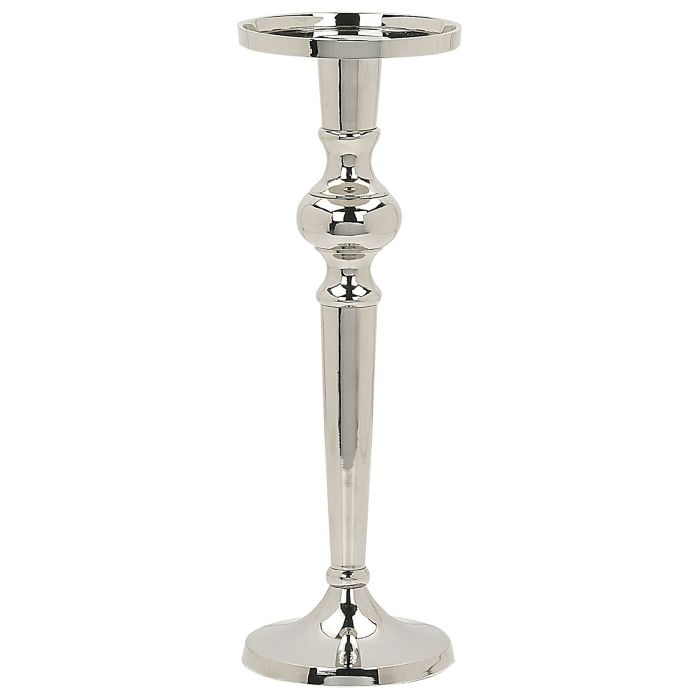 Metal Candlestick 40cm Silver