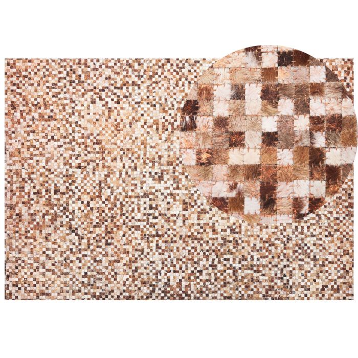 Cowhide Area Rug Brown 160x230cm