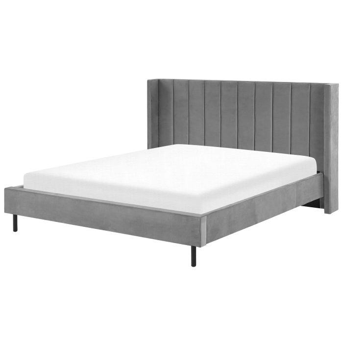 Velvet EU Super King Size Bed Grey VILLETTE