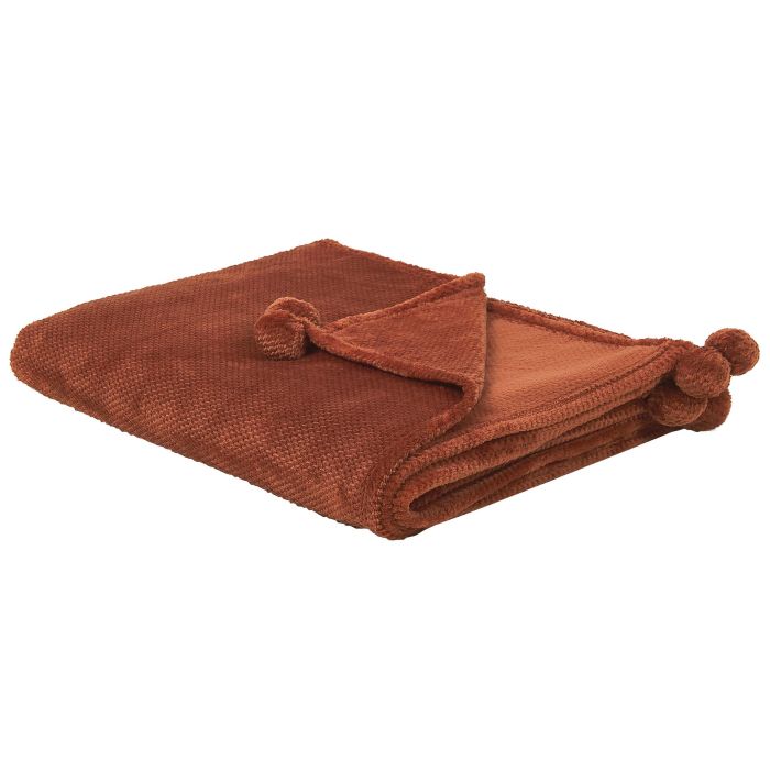 Blanket 200 x 220 cm Golden Brown SAITLER