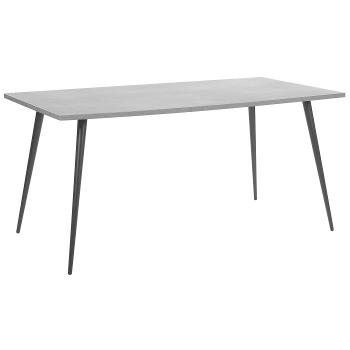 Dining Table 160 x 80 cm Concrete Effect with Black SANTIAGO
