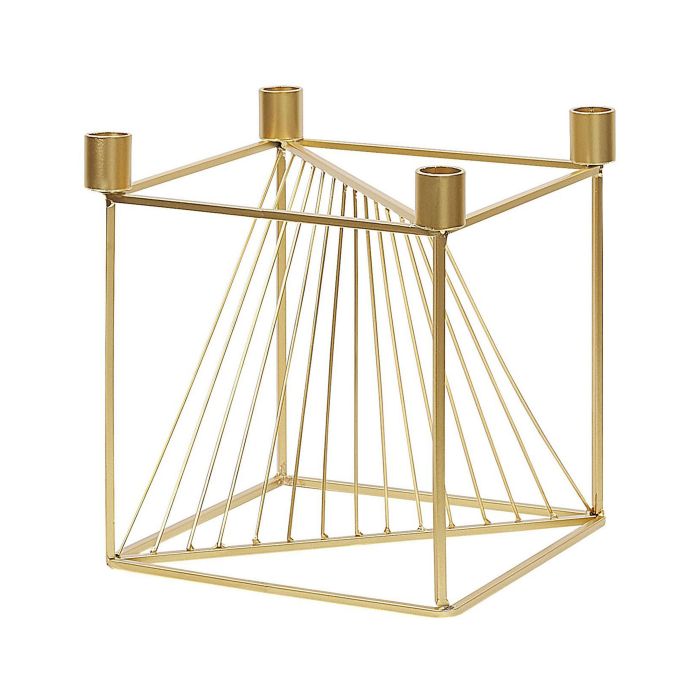 Metal Candelabra 23cm Gold