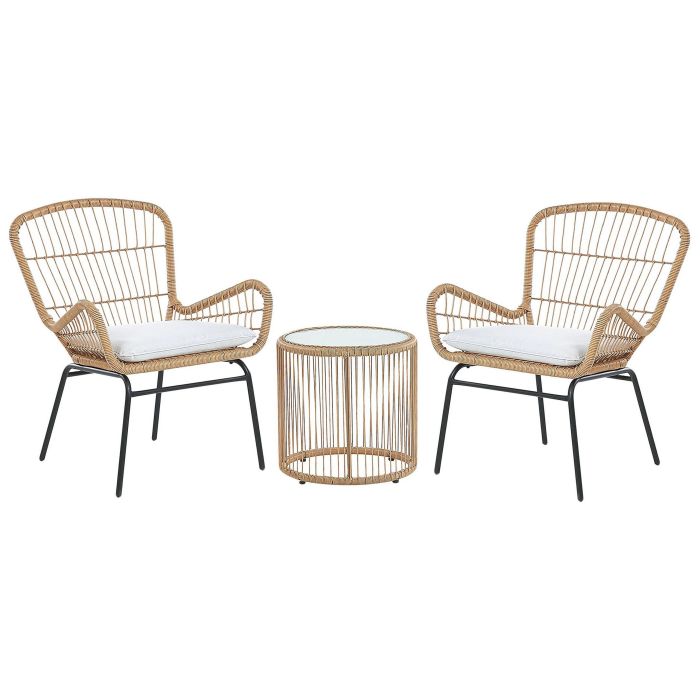 PE Rattan Bistro Set Natural LABICO