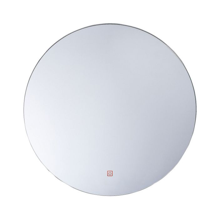 Round LED Wall Mirror 60cm Silver