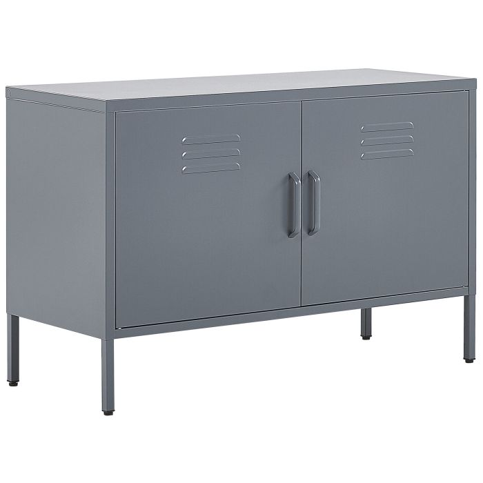 2 Door Metal Sideboard Grey URIA