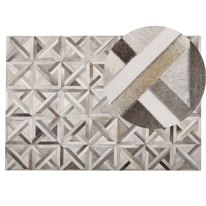 Cowhide Area Rug 140x200cm Brown and Beige