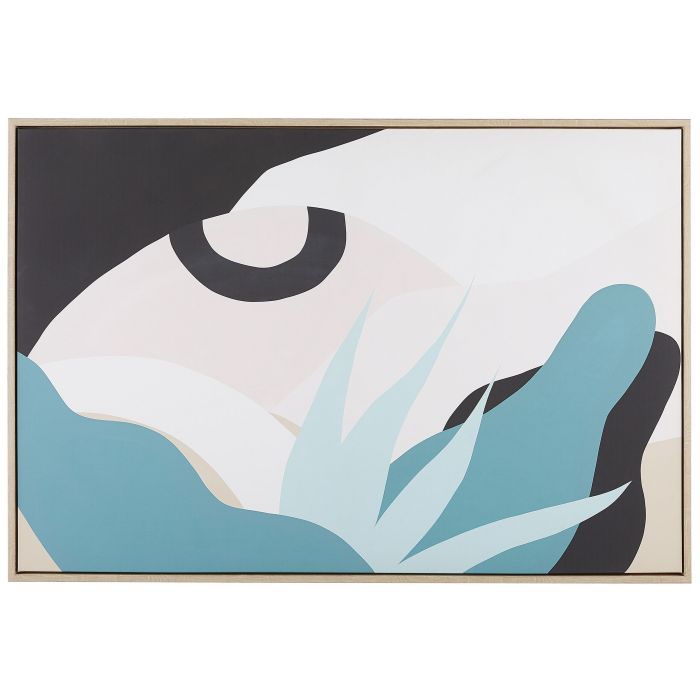 Abstract Framed Canvas Wall Art 93 x 63 cm Multicolour FORNEA