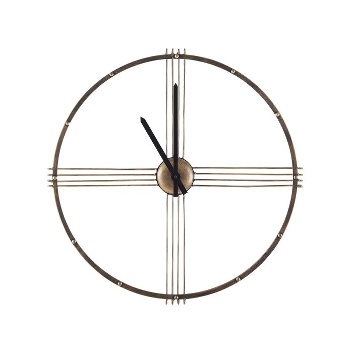 Iron Skeleton Wall Clock 64cm Gold