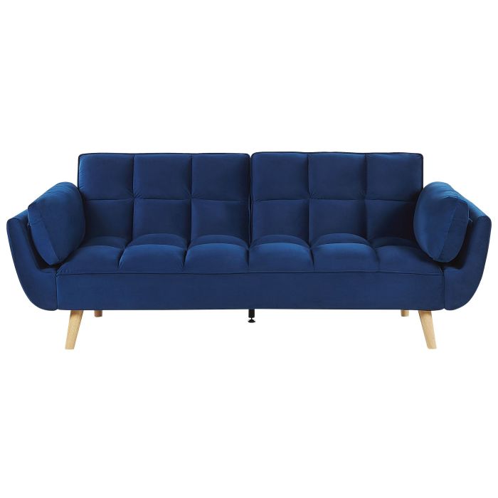 Velvet Sofa Bed Navy Blue ASBY