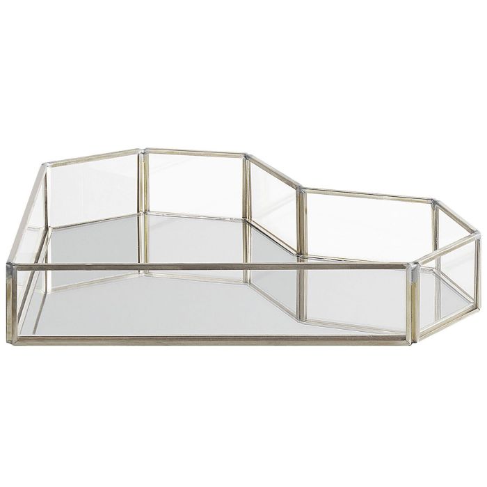 Mirrored Decorative Tray Silver