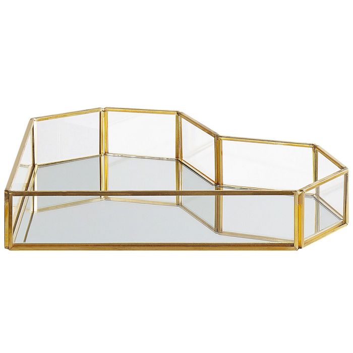Mirrored Decorative Tray Gold