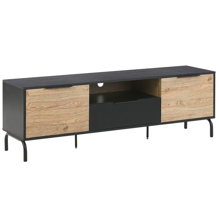 TV Stand Black with Light Wood ARKLEY