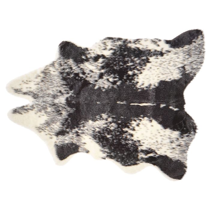 Faux Cowhide Area Rug Black 60x90cm