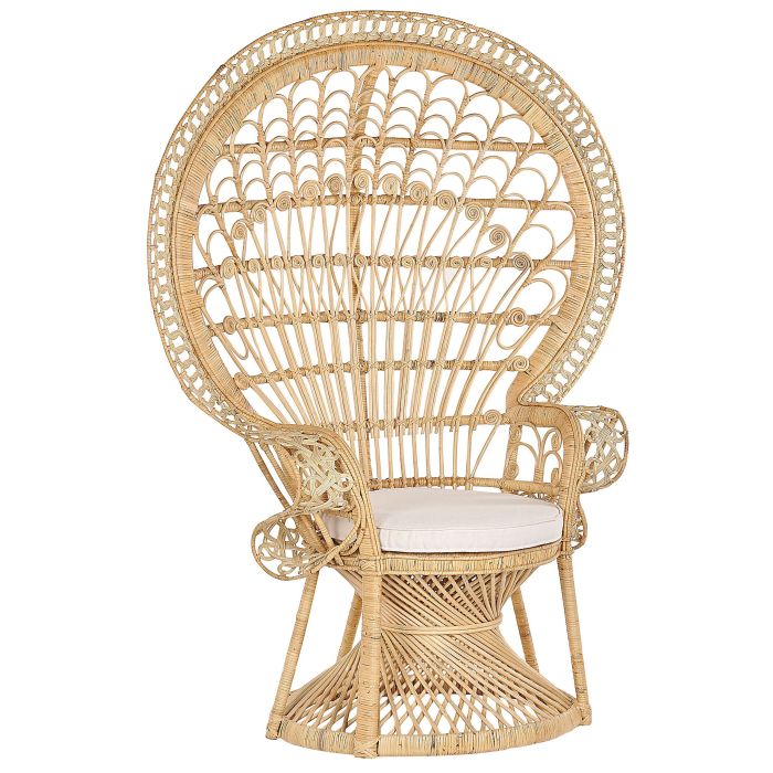 Rattan Peacock Chair Natural EMMANUELLE