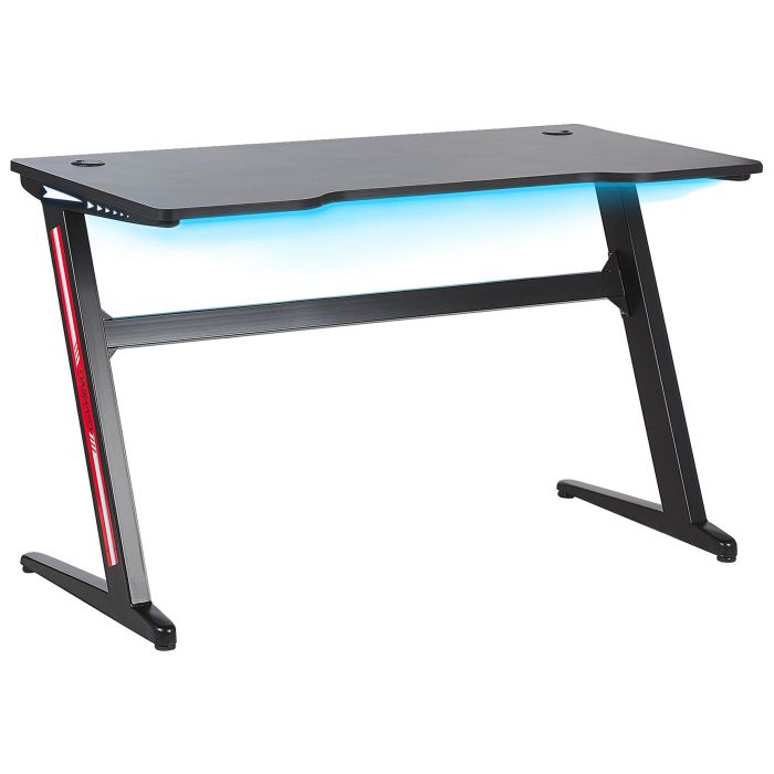 Gaming Desk with RGB LED Lights 120 x 60 cm Black DARFUR