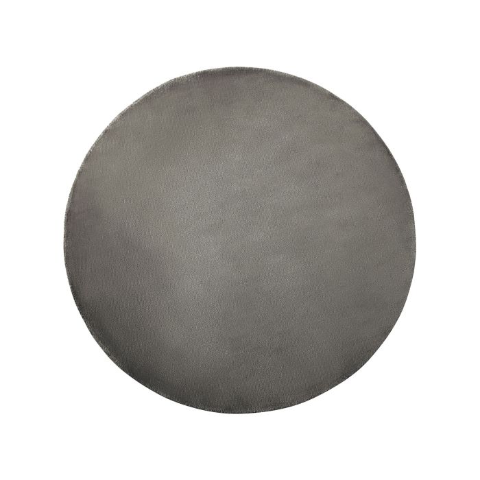 Round Viscose Area Rug 140cm Dark Grey