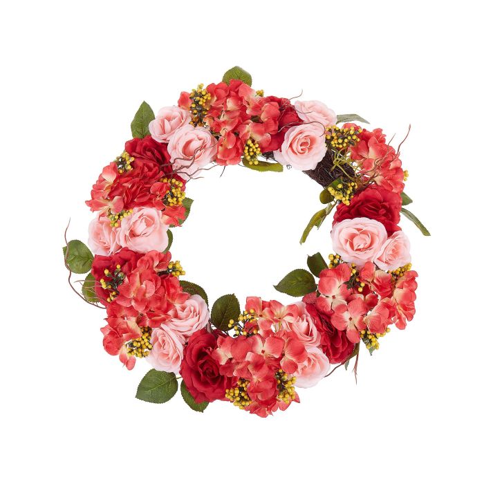 Door Wreath 50cm Red and Pink