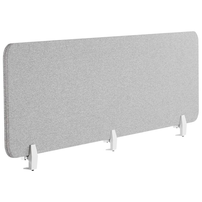 Desk Screen 180 x 40 cm Light Grey WALLY