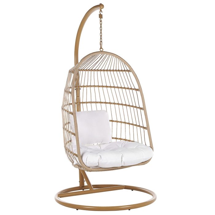 Hanging Chair with Stand Beige ALLERA