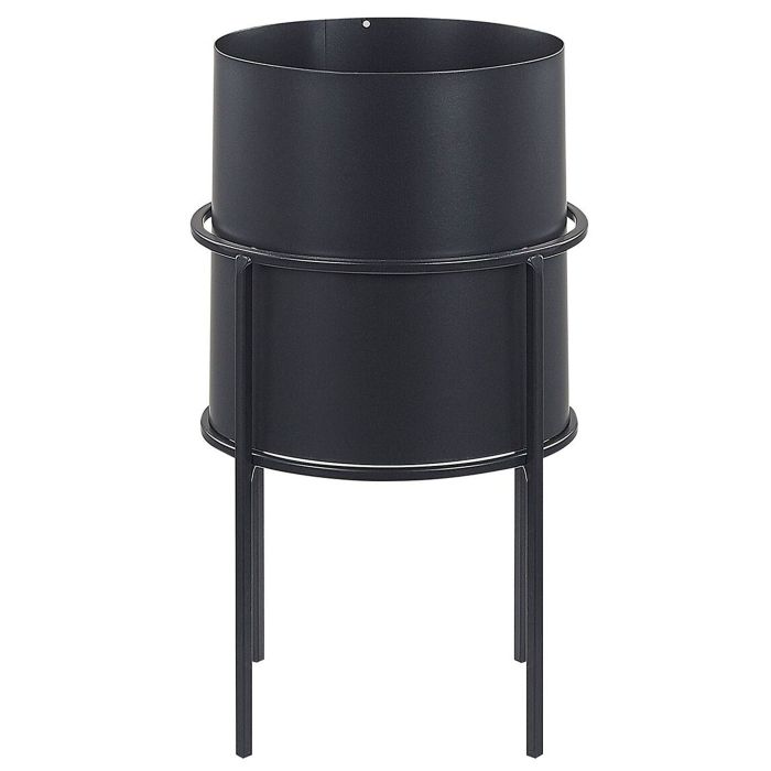 Metal Plant Pot Stand 16 x 16 x 28 cm Black MILEA