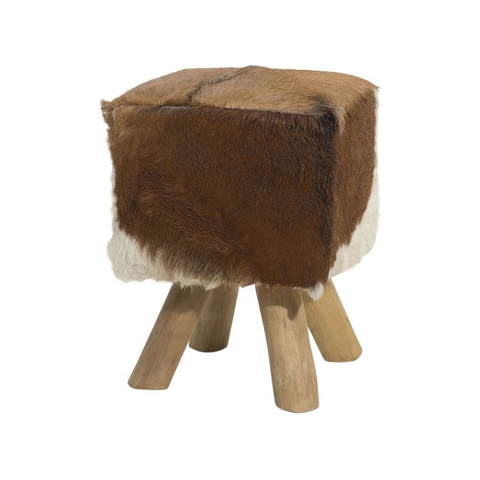 Lambskin Leather Footstool DALTON