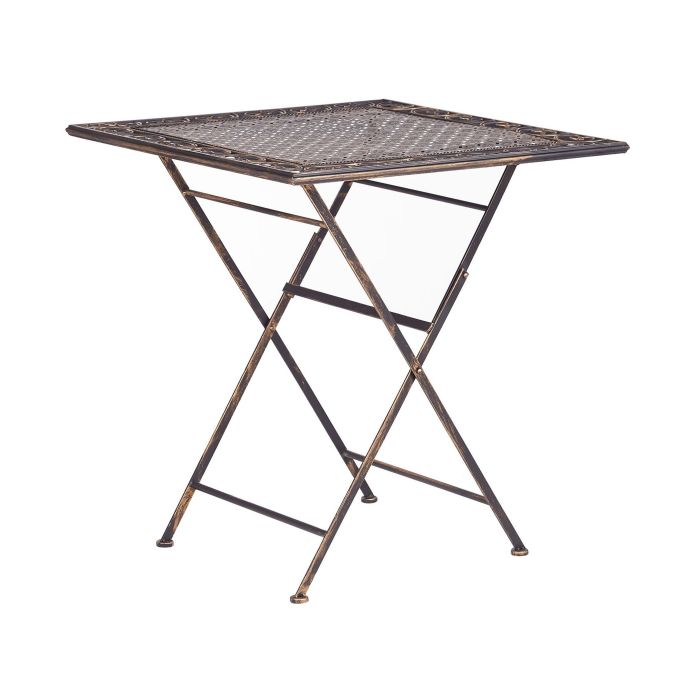 Metal Garden Bistro Table 70 x 70 cm Black BORMIO