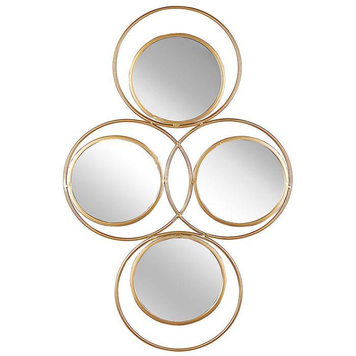 Metal 4-Pcs Wall Mirror 50x80cm Gold