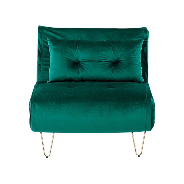 Velvet Sofa Bed Dark Green VESTFOLD