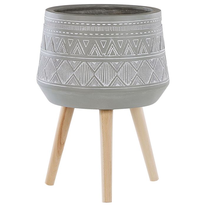 Plant Pot Stand 44 x 44 x 61 cm Light Grey MALAKI