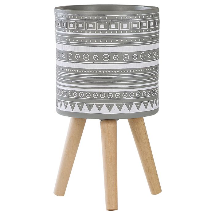 Plant Pot Stand 30 x 30 x 55 cm Light Grey NAUSA
