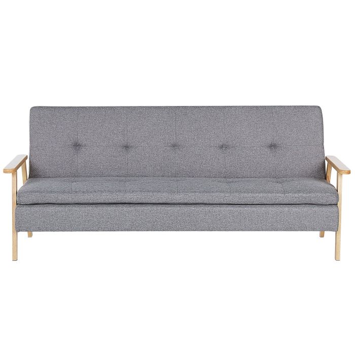 Fabric Sofa Bed Light Grey TJORN